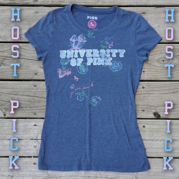 PINK Victoria's Secret Tops - Vintage Y2K Victoria's Secret University Of Pink Baby Tee Size Small